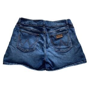 Wrangler Denim Shorts Women 15 AVG Blue Mid Rise Five Pocket Stretch